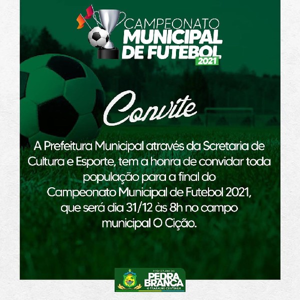 CONVITE: FINAL DO CAMPEONATO MUNICIPAL 2021